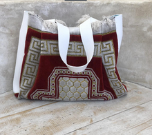 Load image into Gallery viewer, White &amp; Red Tote Bag
